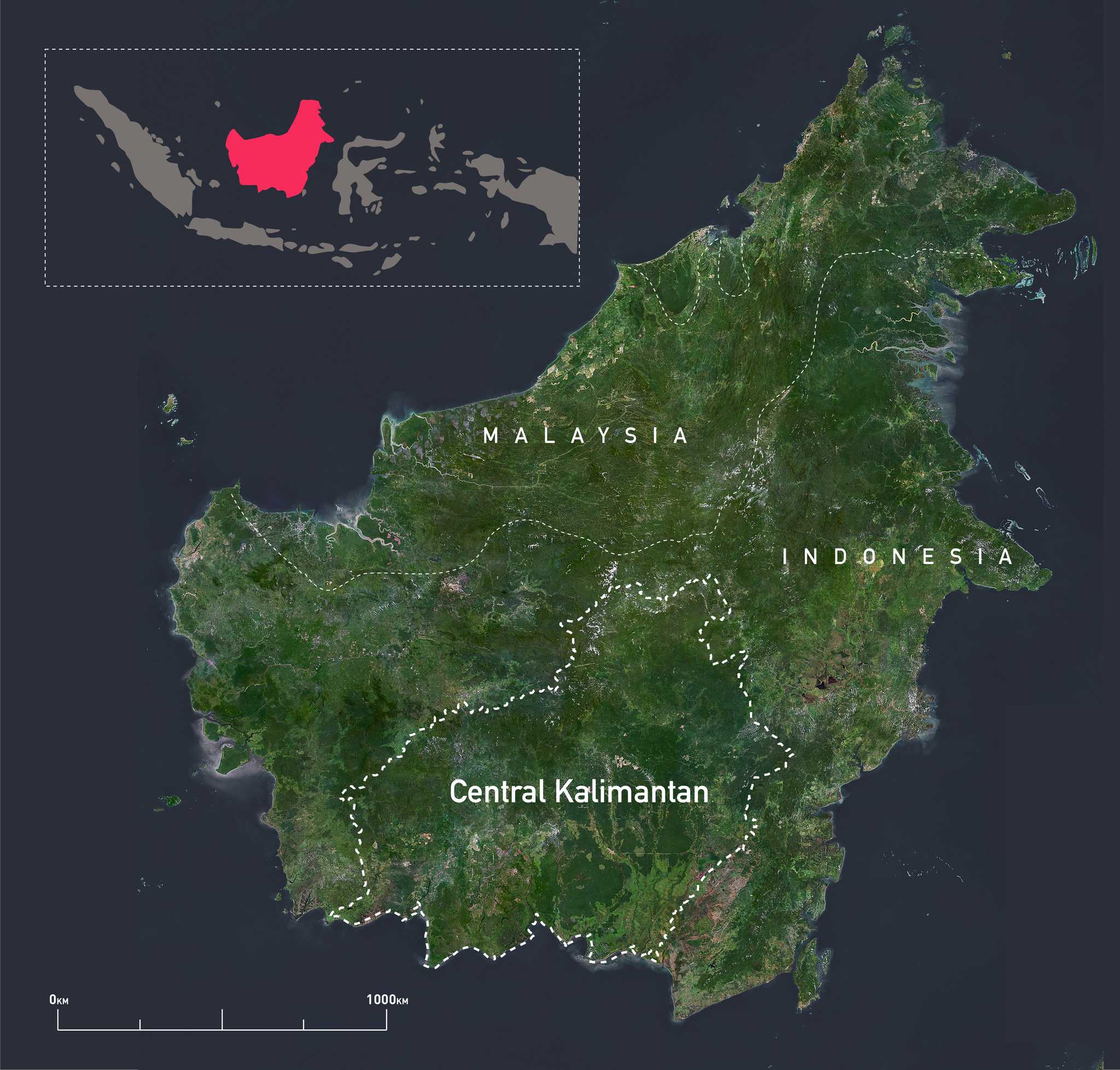 Map of Central Kalimantan.