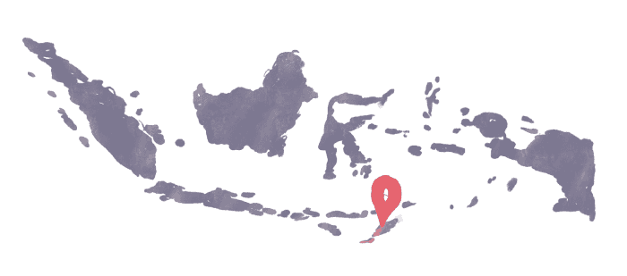 Map of Mollo's location in Indonesia. 